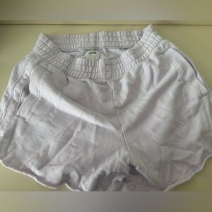 Light Pinkish/Purple Aerie High Wai Shorts with Elastic Waistband